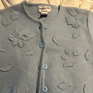 Pendleton Baby‎ Blue Textured Cardigan Sweater
